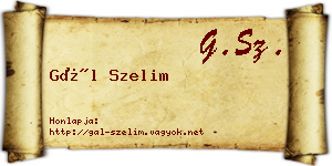 Gál Szelim névjegykártya